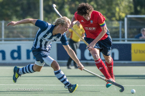 Cédric de Gier (hdm) in duel met Jan-Maarten Tacke (Tilburg)