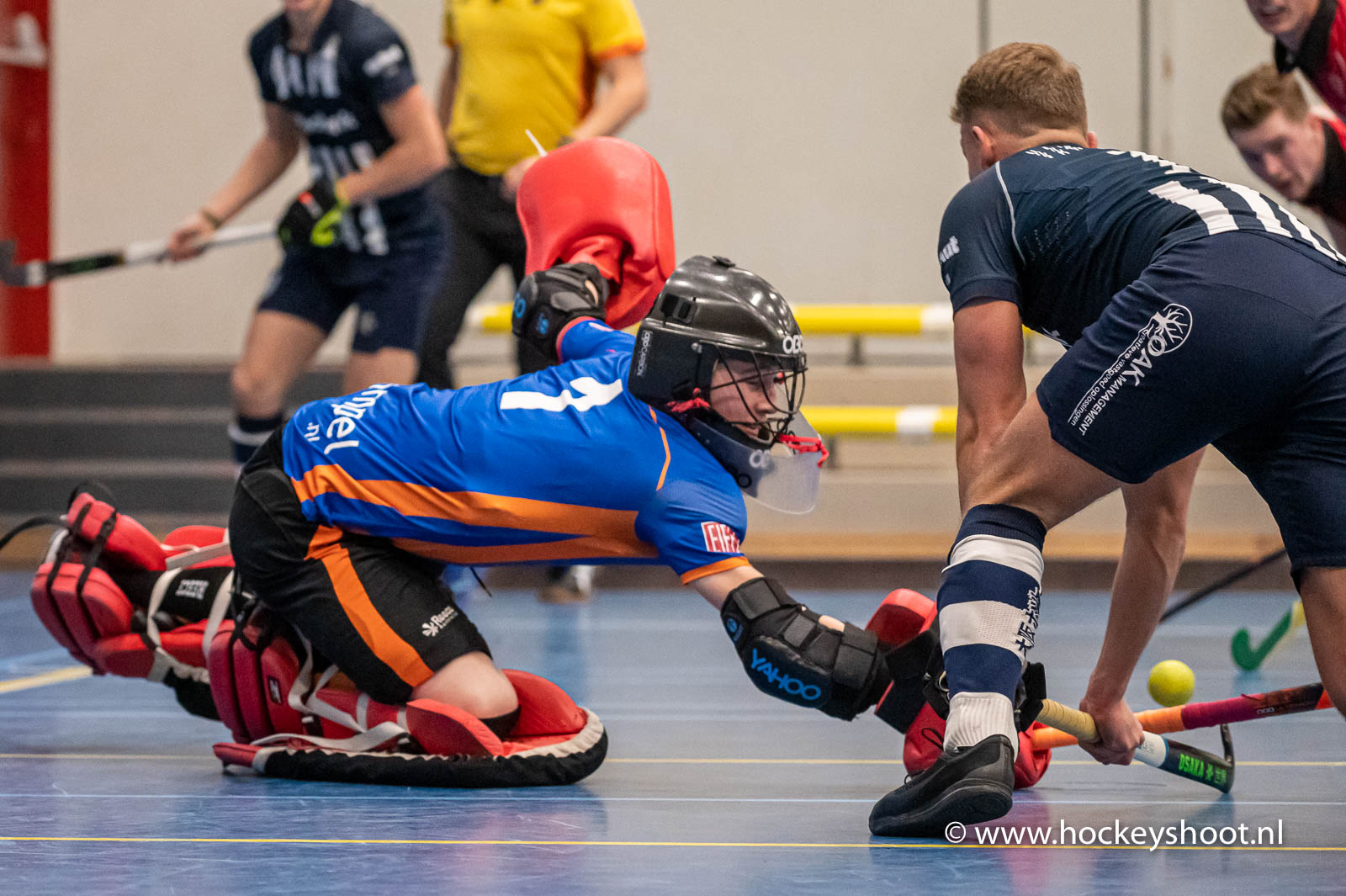 12-01-2020: Zaalhockey: Mannen Nieki Verbeek (Keeper Oranje-Rood #1)